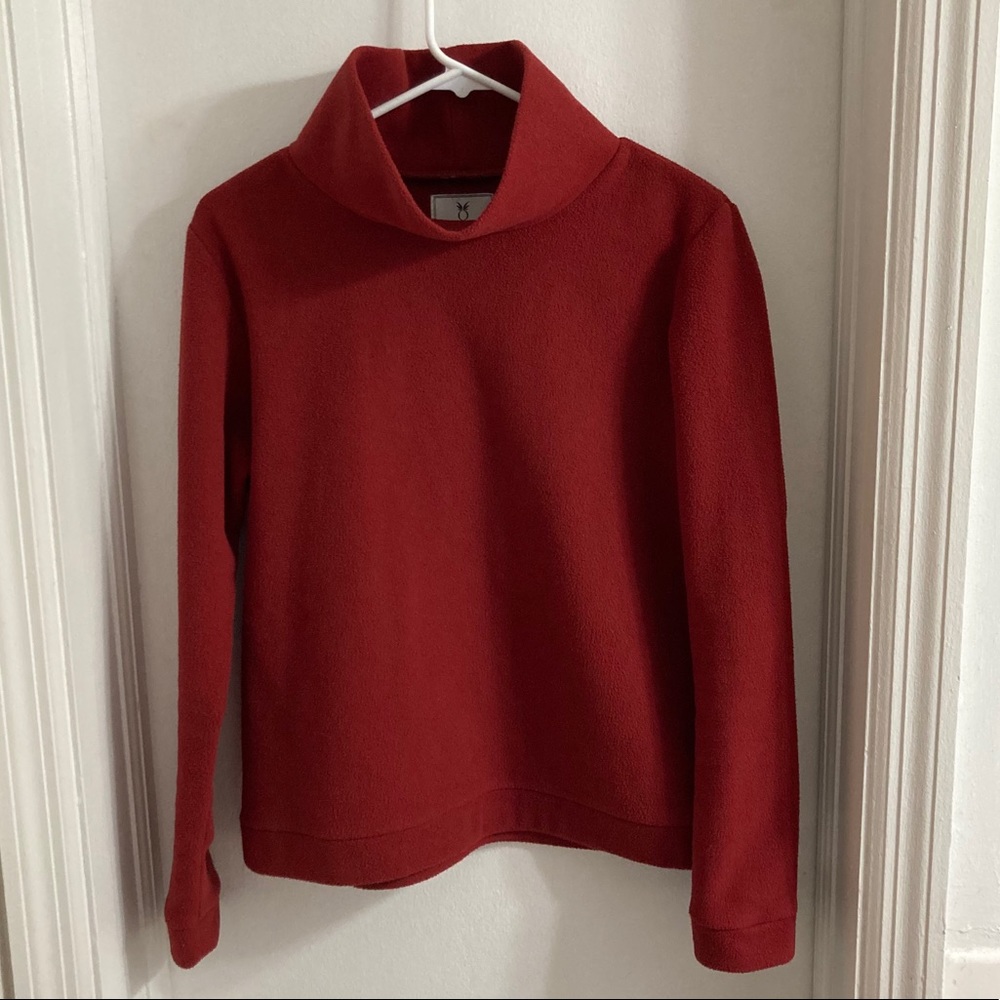 DUDLEY STEPHENS Park Slope Turtleneck Chili Red